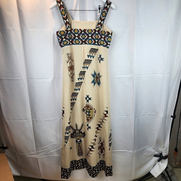 1970S Alfred Shaheen Printed Maxi Gown size 12 in EUC - Picture 6 of 9